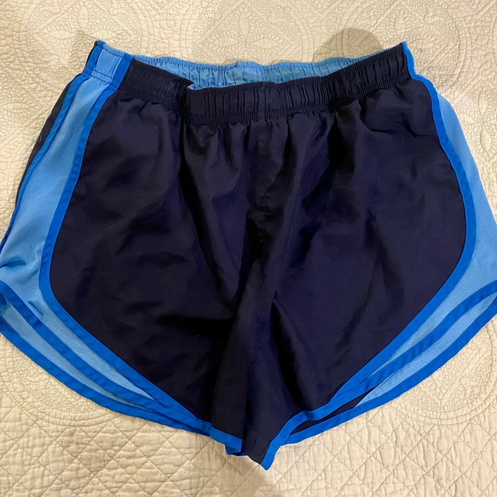 XL Nike Navy and Light Blue DRI-FIT Shorts